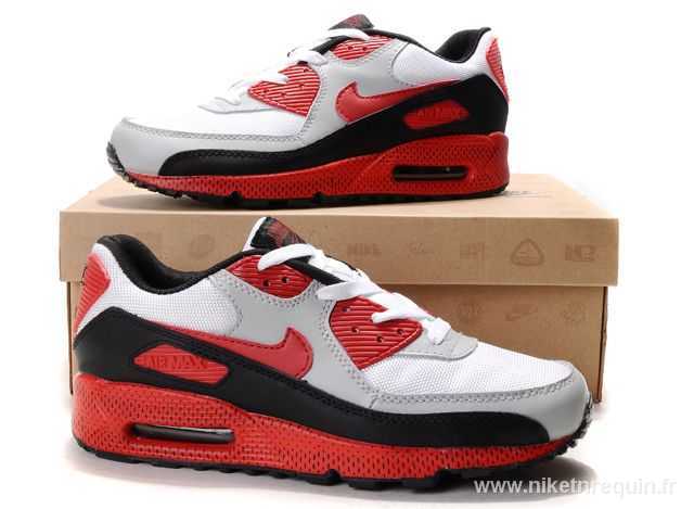 Nike Air Max 90 noir blanc rouge (1)